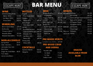 Bar Menu