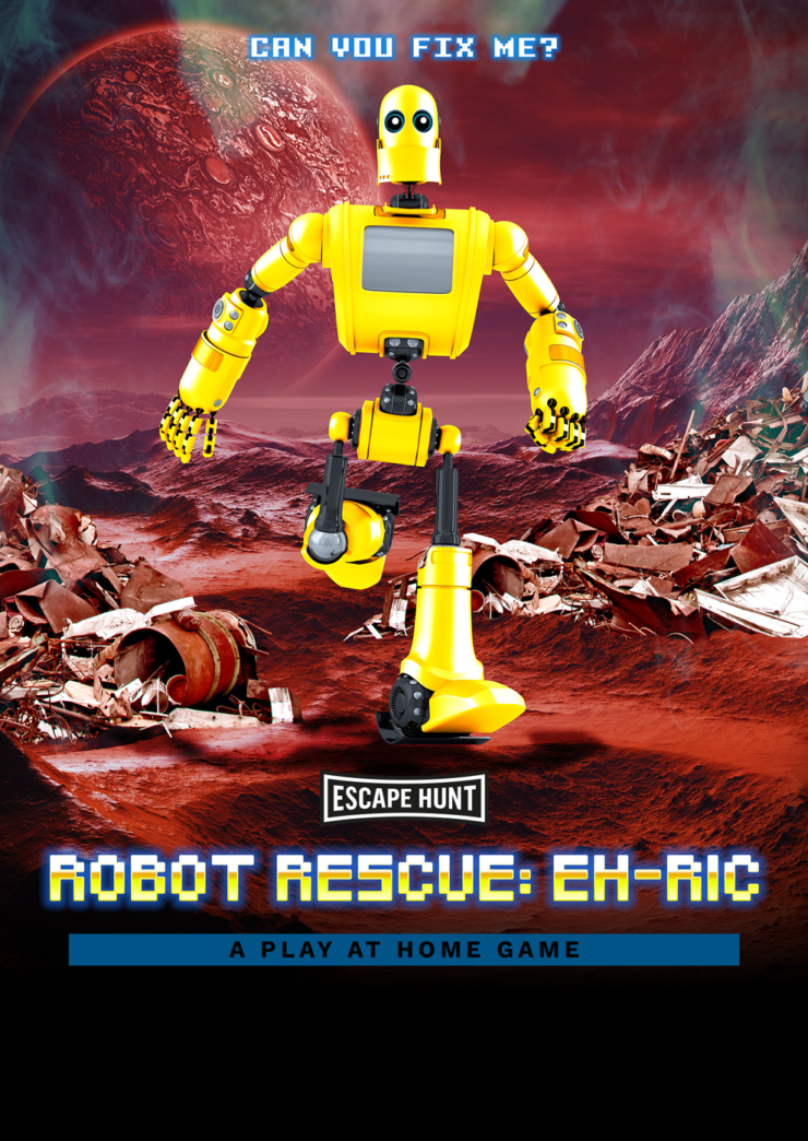 Robot Rescue play at home game poster at Escape Hunt Brisbane