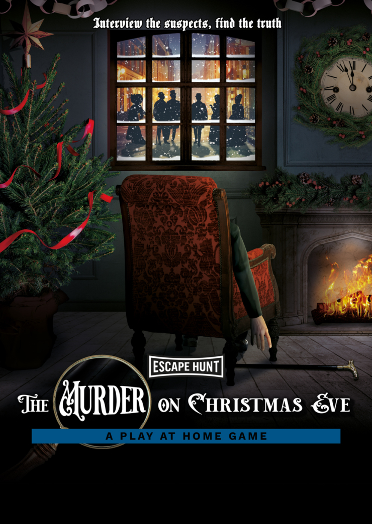 The Murder on Christmas Eve play at home game poster at Escape Hunt Brisbane