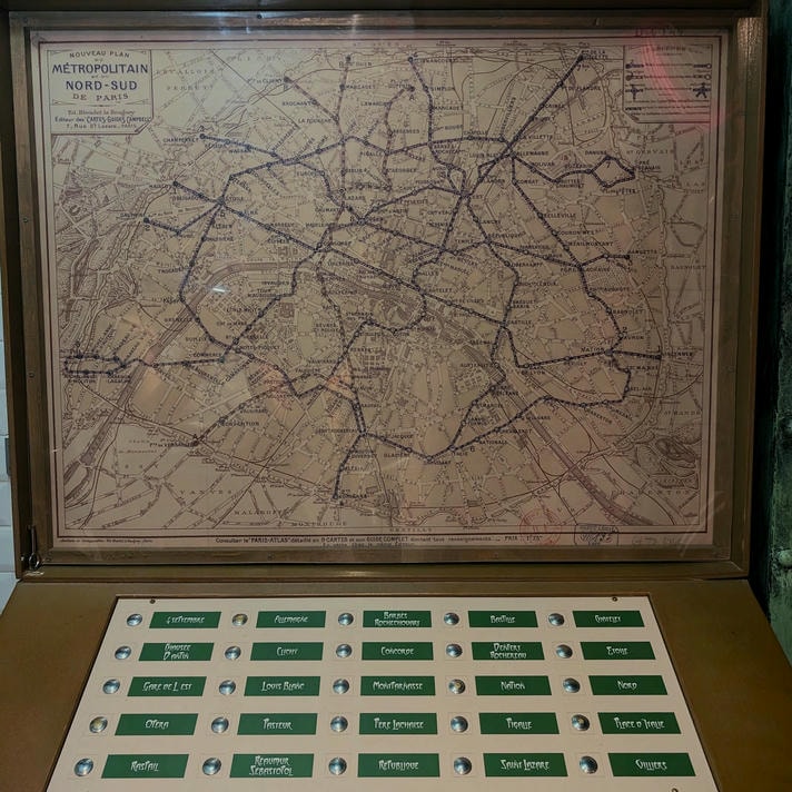 Escape game Paris Metro - carte 